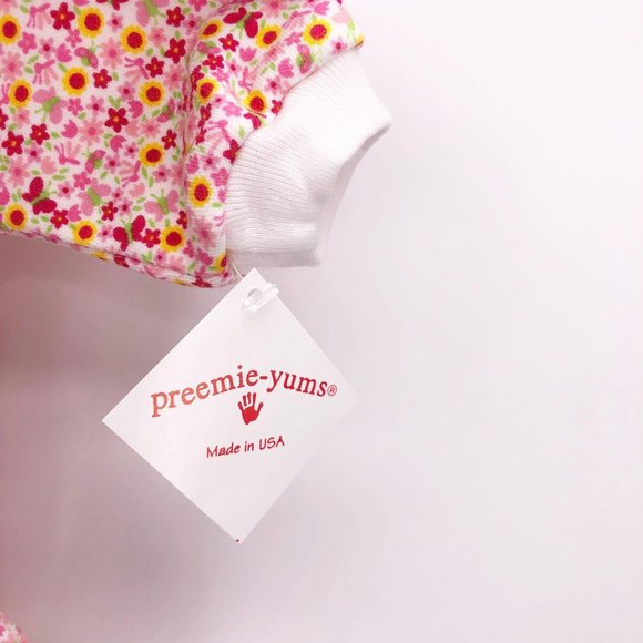 🍍NWT Preemie 2 pc Set Footie Onesie w Hat - Picture 6 of 7